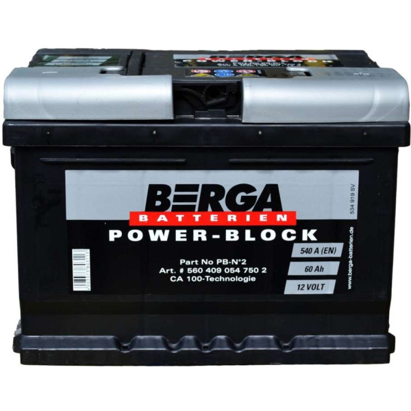 

Автомобильный аккумулятор BERGA Power Block 60АН (540EN) 560409054