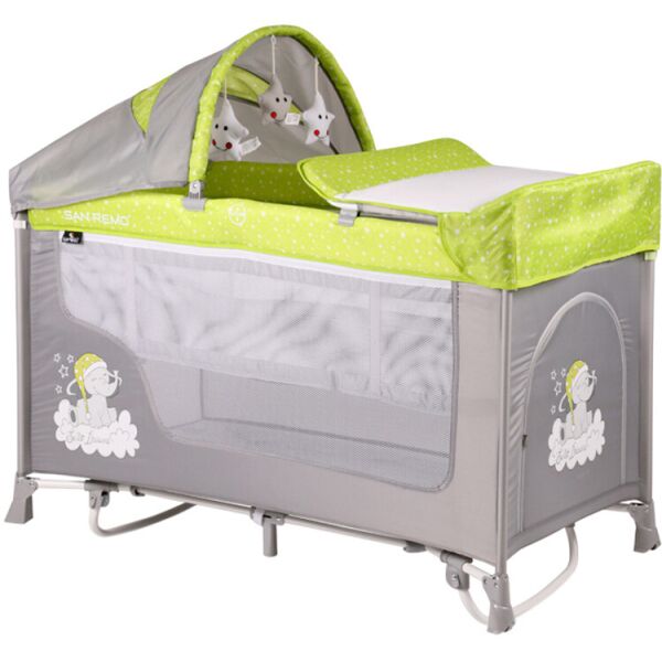 

Манеж Bertoni SAN REMO 2L ROCKER (green/grey elephant)