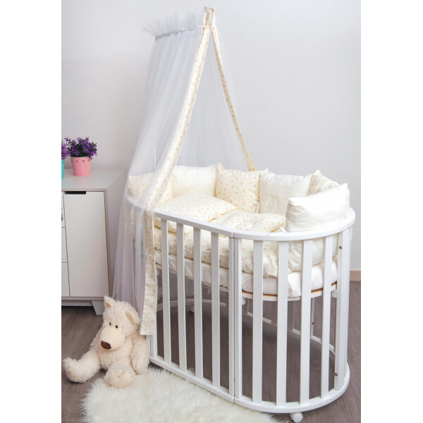 

Постельный комплект 8 эл Twins Dolce Сердечки 4064-D-403, ecru, бежевый