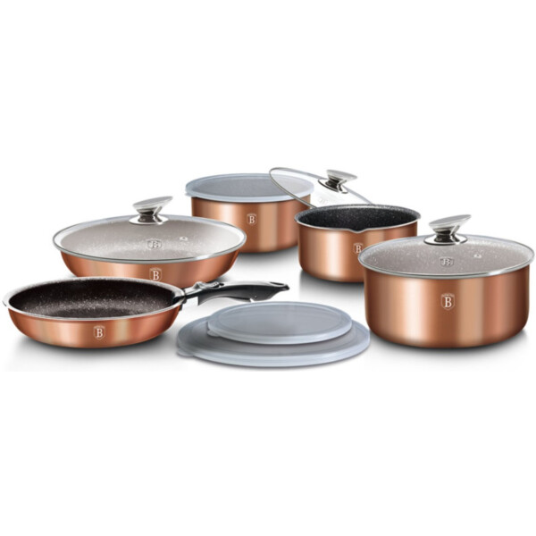 

Набор посуды 12 предметов Berlinger Haus Metallic Line Rose Gold Edition BH-1591
