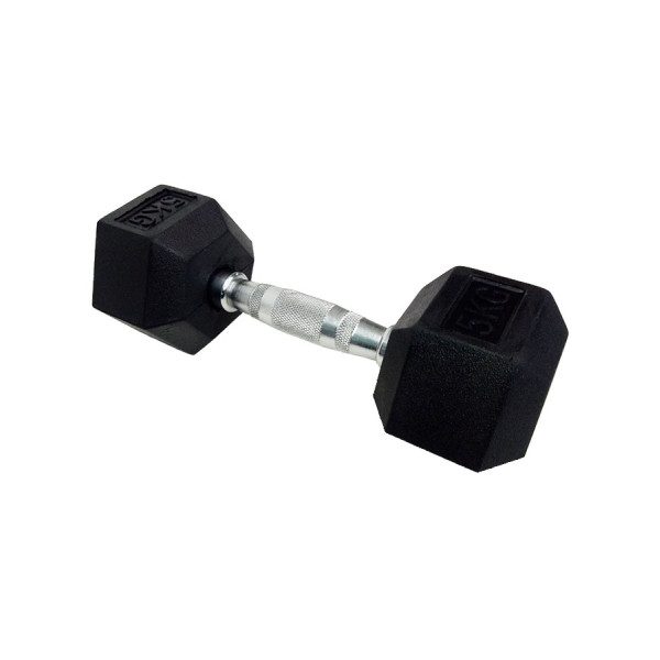 

Гантель Шестигранная обрезиненная HouseFit (DD 6442-5) 5кг
