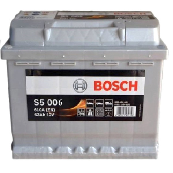 

Автомобильный аккумулятор BOSCH 6СТ-63 Евро (S5006)