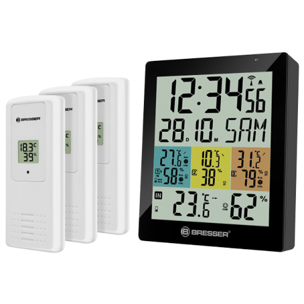 

Термометр Гигрометр Bresser Temeo Hygro Quadro DLX Black (925519)