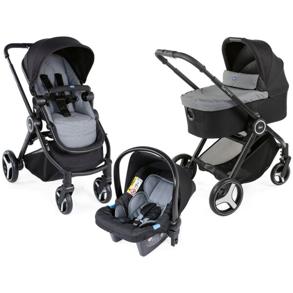 

Детская коляска универсальная 3 в 1 Chicco Trio Best Friend+ Light Серая (79421.85)
