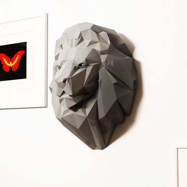 

Бумажная модель 3Decor Papercraft Голова Льва (86)