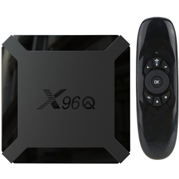 

Приставка Smart TV Медиаплеер X96Q 2гб 16Гб Allwinner H313 Андроид 10 + C120 Аэро пульт с клавиатурой на аккумуляторе