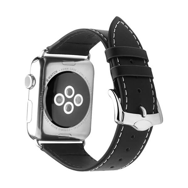 

Кожаный ремешок Qialino для Apple watch 42mm / 44mm (Черный) (482511)