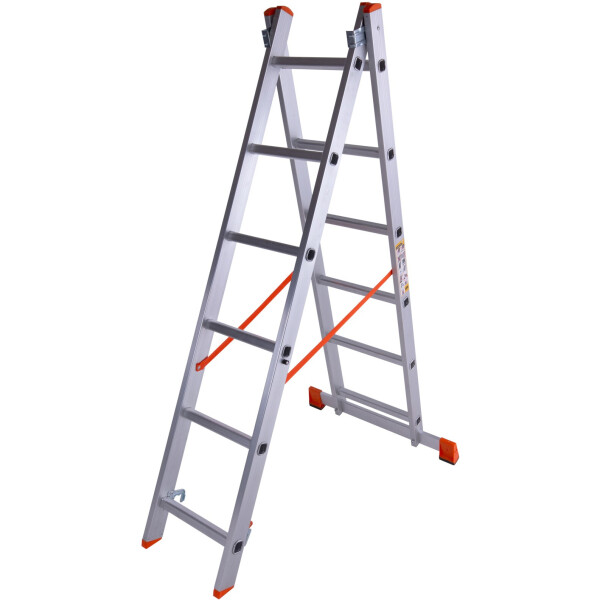 

Стремянка двухсекционная алюминиевая Laddermaster Sirius A2A6. 2x6 ступенек