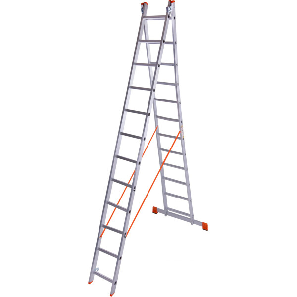 

Стремянка двухсекционная алюминиевая Laddermaster Sirius A2A12. 2x12 ступенек