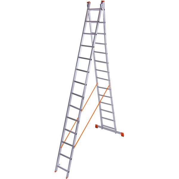 

Лестница двухсекционная алюминиевая Laddermaster Sirius A2A14. 2x14 ступенек