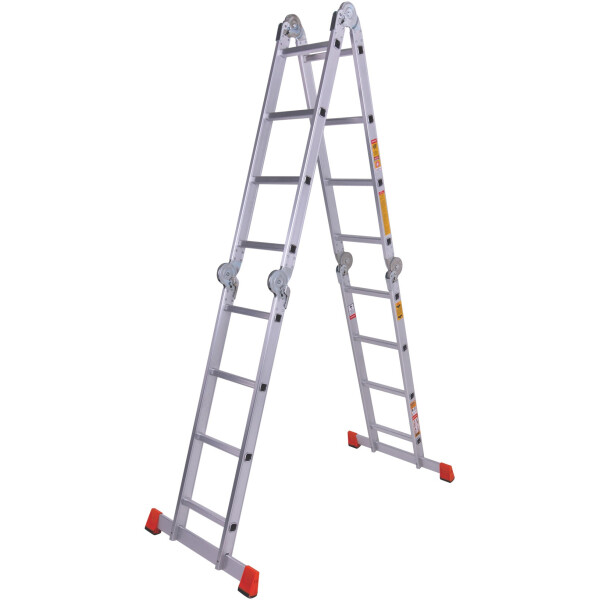 

Лестница-трансформер шарнирная алюминиевая Laddermaster Bellatrix A4A4. 4x4 ступеньки