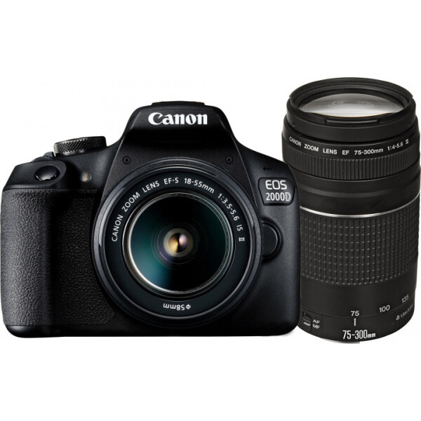 

Фотоаппарат Canon EOS 2000D kit (18-55 + 75-300) (2728C021)