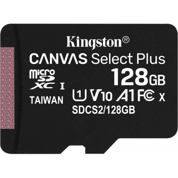 

Карта памяти Kingston 128GB microSDXC Canvas Select Plus 100R A1 C10 (SDCS2/128GBSP)