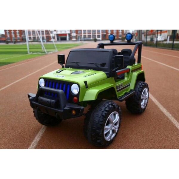 

Электромобиль джип Car4Kids T-7843 с EVA колесами на Р/У Bluetooth и с МР3 + 2 мотора по 15 Вт Зеленый