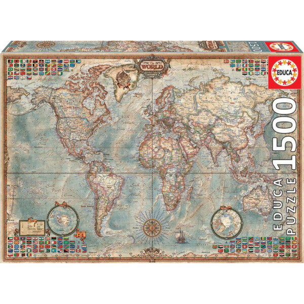 

Пазл Educa Политическая карта мира 1500 эл. (16005)
