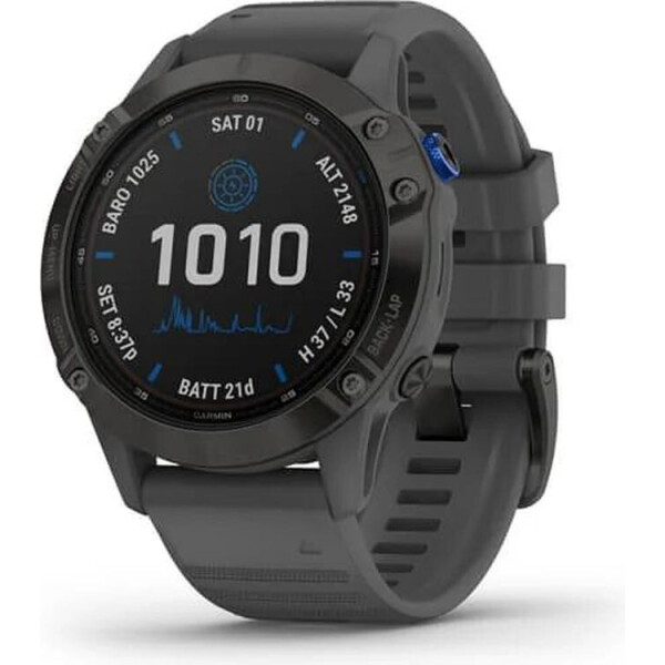 

Garmin Fenix 6 Pro Solar Titanium Carbon Gray DLC with Titanium Band (010-02410-22)