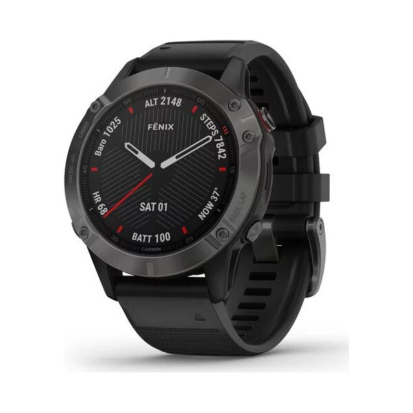 

Garmin Fenix 6 Sapphire Carbon Gray DLC with Black Band (010-02158-10)