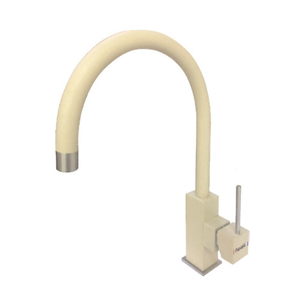

Смеситель кухонный Fabiano FKM 50 S/Steel Cream кремовый