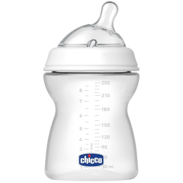 

Бутылка пластиковая Chicco Natural Feeling 250мл. соска силиконовая от 2 m+ (80723.00.50)