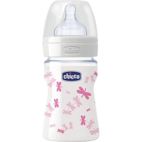 

Бутылочка Chicco Well-Being 150 мл с силиконовой соской 0 мес+ 1 шт девочка (20711.10)