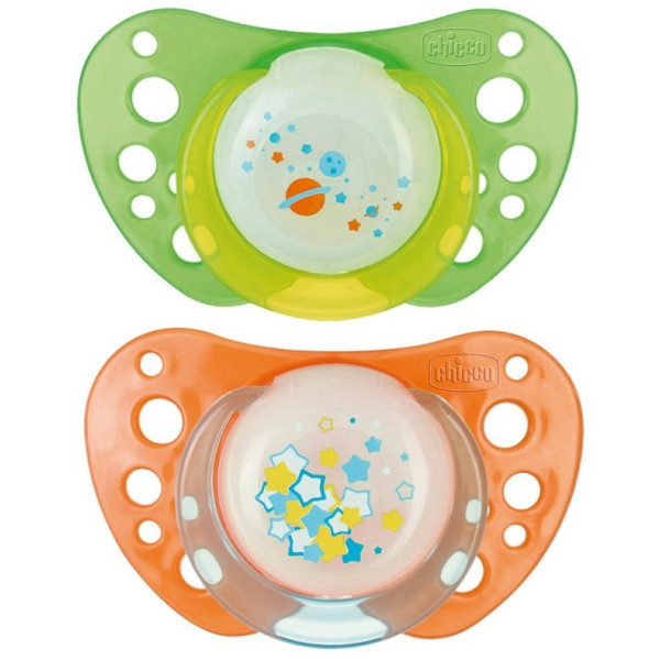 

Силиконовая пустышка Chicco Physio Air, 6-12 мес., 2 шт.(75033.41)