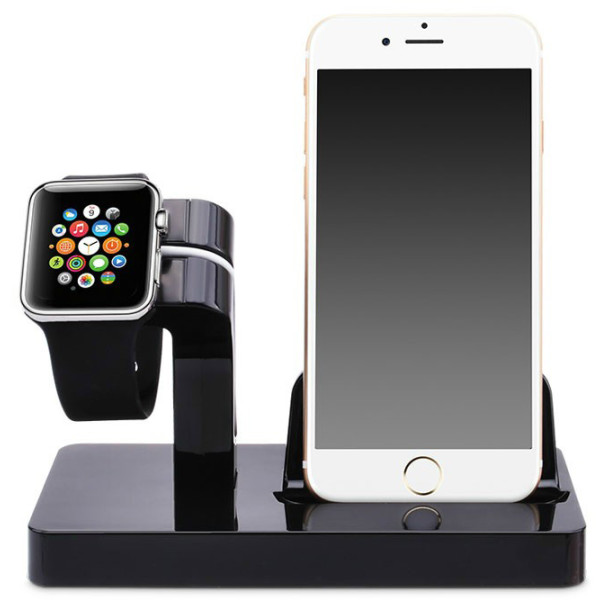 

черная CinkeyPro Charger Dock для Apple Watch / iPhone