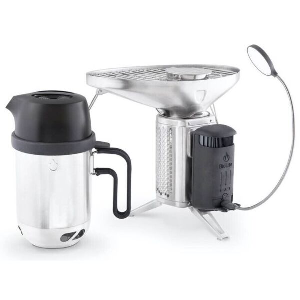 

на дровах Biolite Climate Neutral Campstove Bundle Silver/Black (BLT CSX2006)