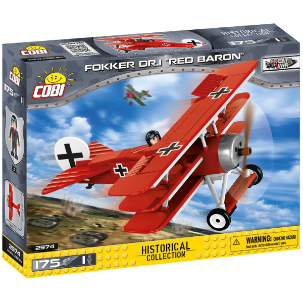 

Конструктор COBI Самолет "Fokker Dr. I Красный барон" , 175 деталей (COBI-2974)