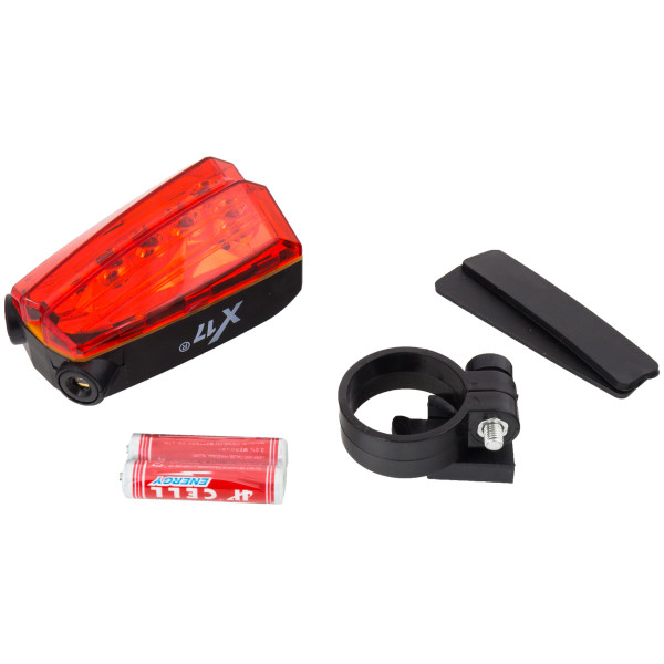 

X17 Flash Laser 3.1R 1UltraBrihgtLED, + 2LaserLED, задн.черная