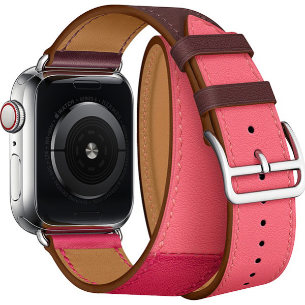 

Ремешок Coteetci W36 Long бордовый + розовый для Apple Watch 42mm/44mm
