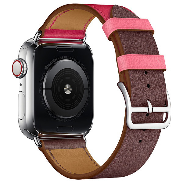 

Ремешок Coteetci W36 бордовый + розовый для Apple Watch 42mm/44mm