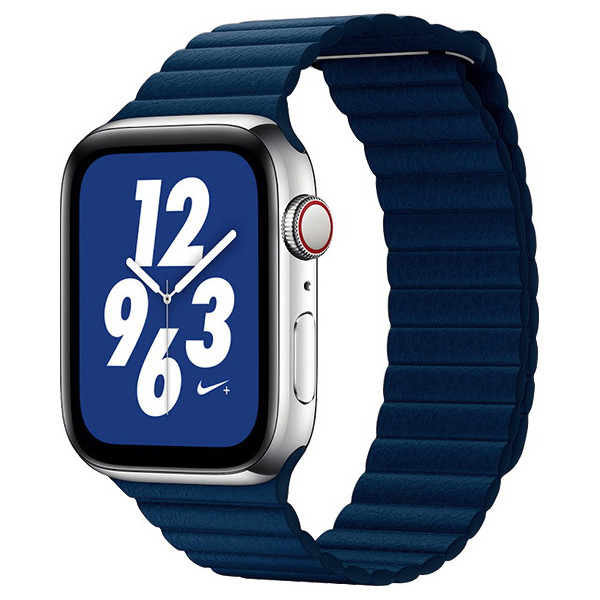 

Ремешок Coteetci W7 Leather Magnet Band синий для Apple Watch 42mm/44mm