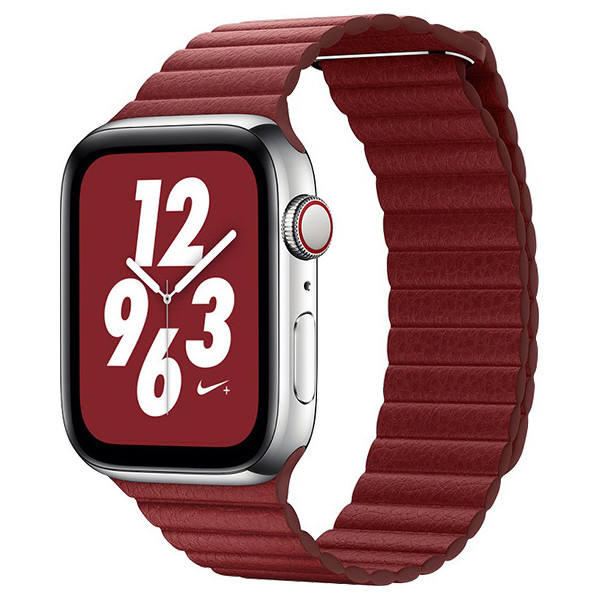 

Ремешок Coteetci W7 Leather Magnet Band красный для Apple Watch 42mm/44mm