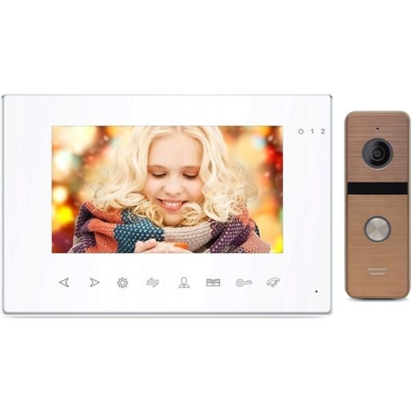 

Видеодомофон CoVi Security Onyx FHD White + Iron FHD Bronze