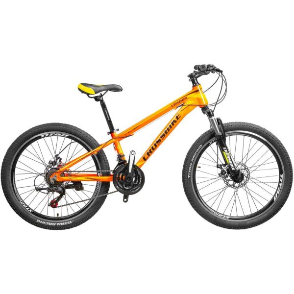 

Велосипед CrossBike 24" Leader Рама-11" neon orange (2021)