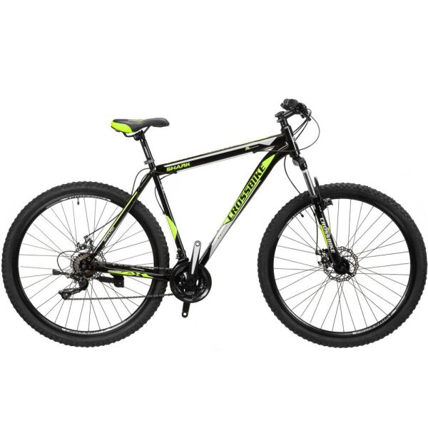 

Велосипед CrossBike26"Shark 2021 Рама 19,5"black-neon yellow (2021)