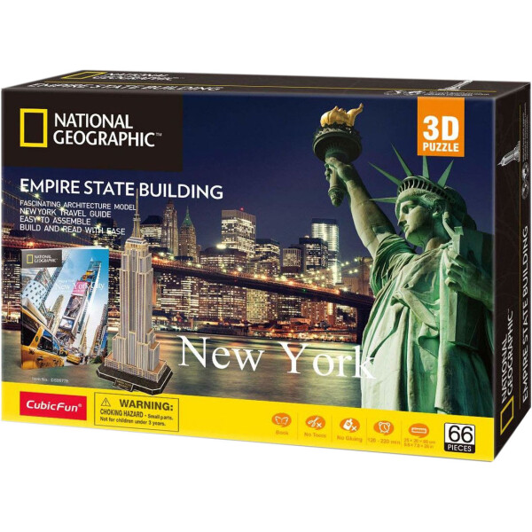 

Трехмерная головоломка-конструктор Cubic Fun National Geographic Эмпайр Стэйт Билдинг (DS0977h)