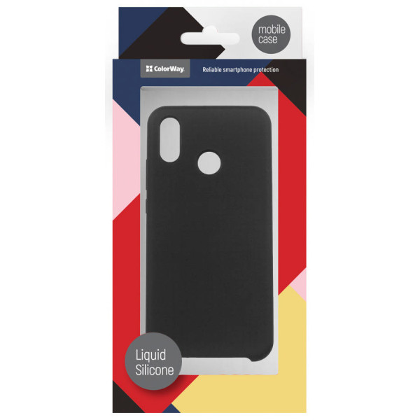 

Чехол ColorWay Liquid Silicone black для Huawei P20 Lite