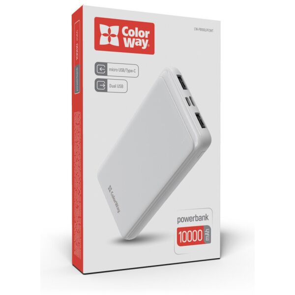 

ColorWay 10000mAh Slim CW-PB100LPF2WT White