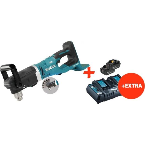 

Аккумуляторная угловая дрель Makita DDA460ZK+2 акк.18V 5 Ah+быстрозарядное ЗУ (DDA460R2T2)