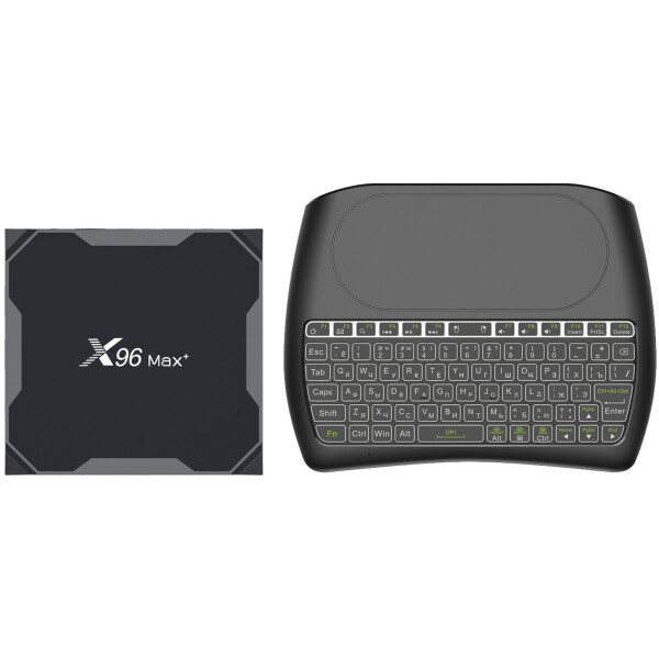 

Медиаплеер X96 MAX PLUS (X96 Max+) 2гб 16гб S905X3 Андроид 9 + D8 Vontar беспроводная клавиатура с подсветкой и тач панелью