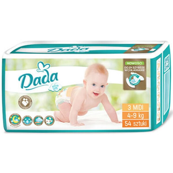 

Подгузники Dada Extra Soft 3 Midi (4-9 кг), 54 шт (8594001939619)
