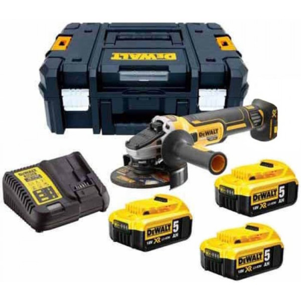 

Болгарка DeWALT DCG405P2 + 3 шт. АКБ 18 В / 5 Ач (DCG405P3)