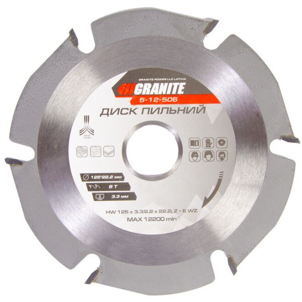 

Диск пильный для дерева GRANITE 5-12-506