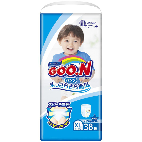 

Трусики-подгузники GOO.N для мальчиков Big XL (12-20 кг ) 38 шт (853629)