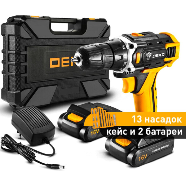 

Аккумуляторный шуруповерт DEKO DKCD16FU-S3