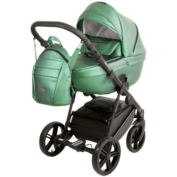 

Детская коляска универсальная 2 в 1 Broco Miracle Black 9023-BMB-03 green