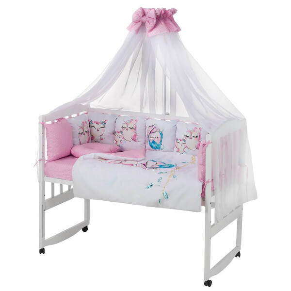 

Детская постель Babyroom Bortiki Print-08 pink owl