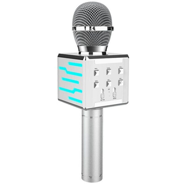 

Беспроводной светящийся микрофон для караоке DSP DS-868 Silver