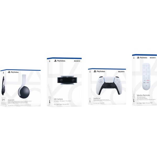 

Комплект DualSense + Media Remote + HD-камера + гарнитура PULSE 3D